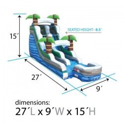 15’ Paradise Slide Wet/Dry Slide