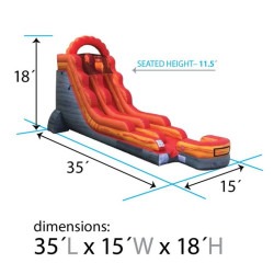 18' Fire Slide Wet/Dry Slide