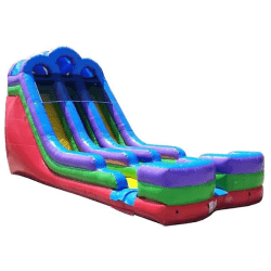 18 foot double lane inflatable water slide rainbow1.jpg 2 17331715 1 18' Double Bay Wet/Dry Slide