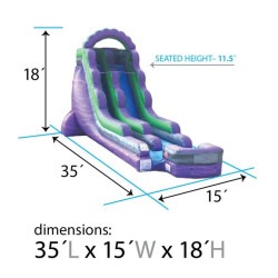 18' Purple Slide Wet/Dry Slide