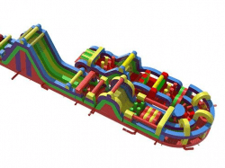 Retro Giant U-Turn Obstacle Course