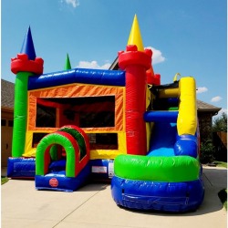 3-1 Royal Combo modular modern rainbow inflatable water slide bounce house combo w 1 3-1 Royal Combo