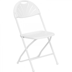 White Fan Back Chair